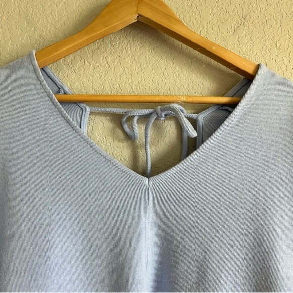 Free People Mateo Top Blue Knit Size M - Picture 7 of 12